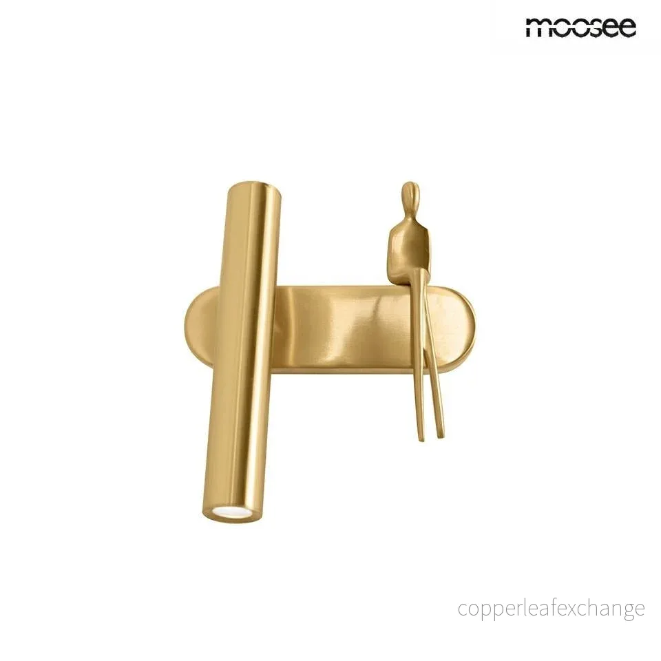 Vägglampa MOOSEE – BOY TUBE L, guld Vägglampa MOOSEE – BOY TUBE L, guld