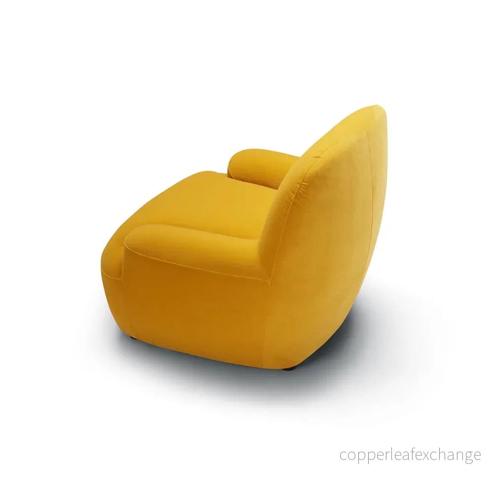 Fåtölj Uma med snurr, Classic Velvet Yellow - Bild 3