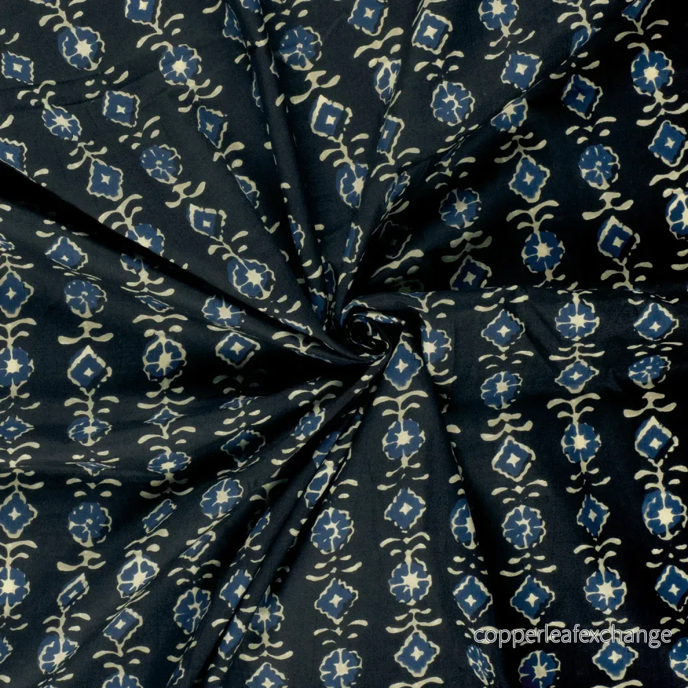 Cotton – Voile – Patterned – Abstract – Indigo – 006 Cotton – Voile – Patterned – Abstract – Indigo – 006