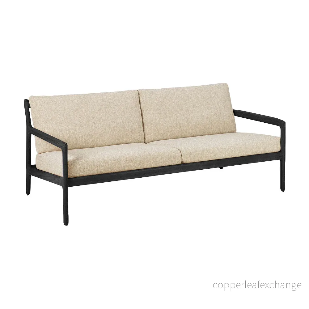Utemöbel Soffa Jack, Svart teak / Natur Utemöbel Soffa Jack, Svart teak / Natur