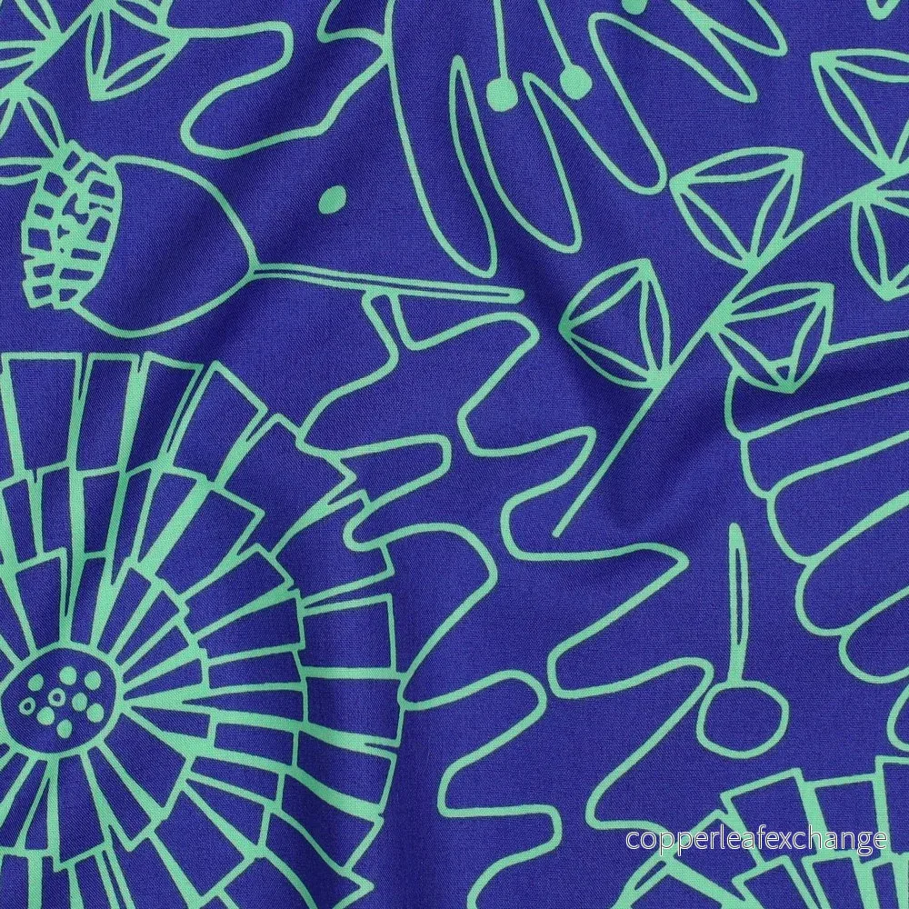 Nerida Hansen - Fine Poplin - Eden - Cotton - Royal Blue - Bild 2
