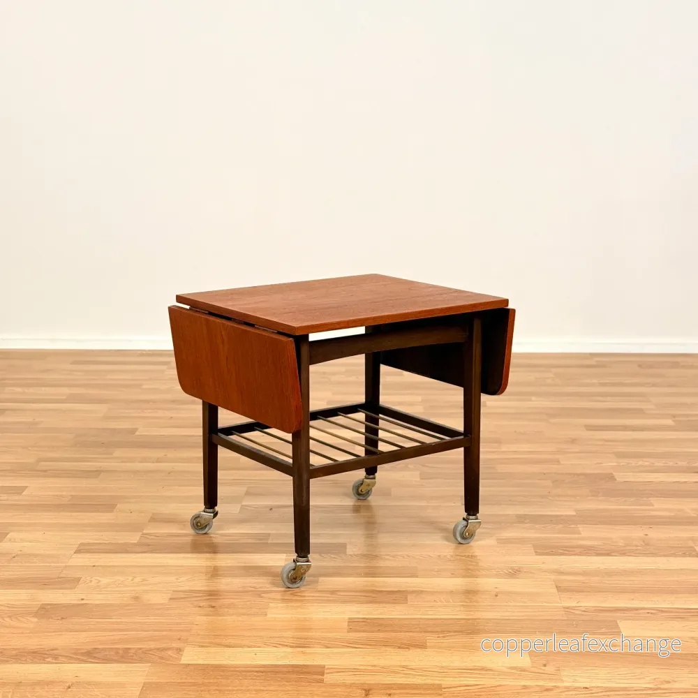 Serveringsvagn i teak, 1950-60-tal, Danmark