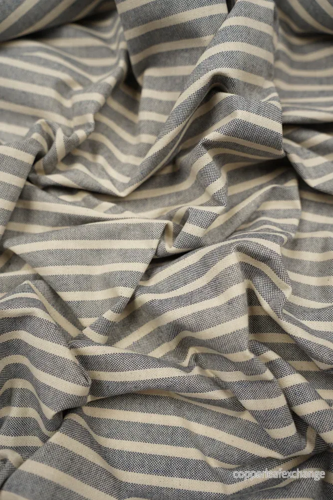 Patterned - Curtain - Furnishing - 280 cm wide - Striped - Blue, natural - Marino - Fg.4 - Bild 2