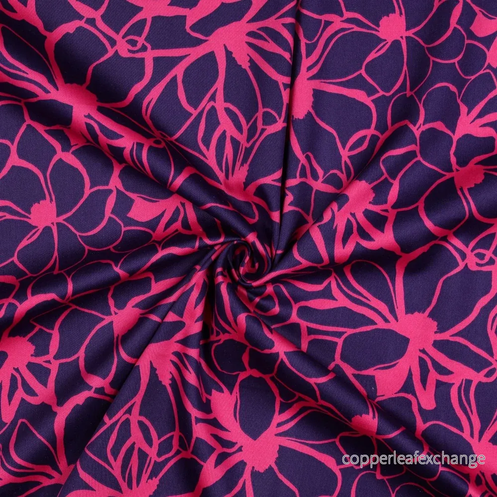 Nerida Hansen - Cotton Satin - Magnolia - Cotton - Dark Purple - Bild 2