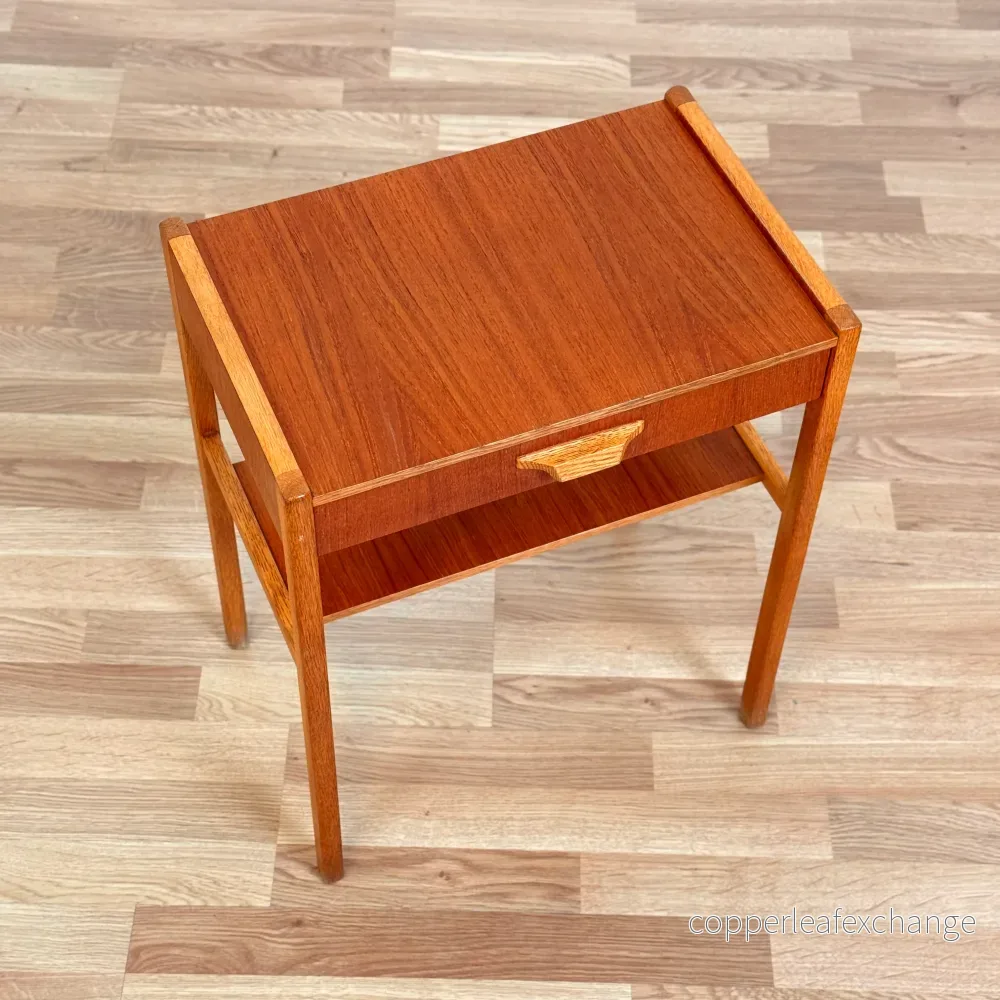 Sängbord i teak & ek, 1950-60-tal, Sverige - Bild 2