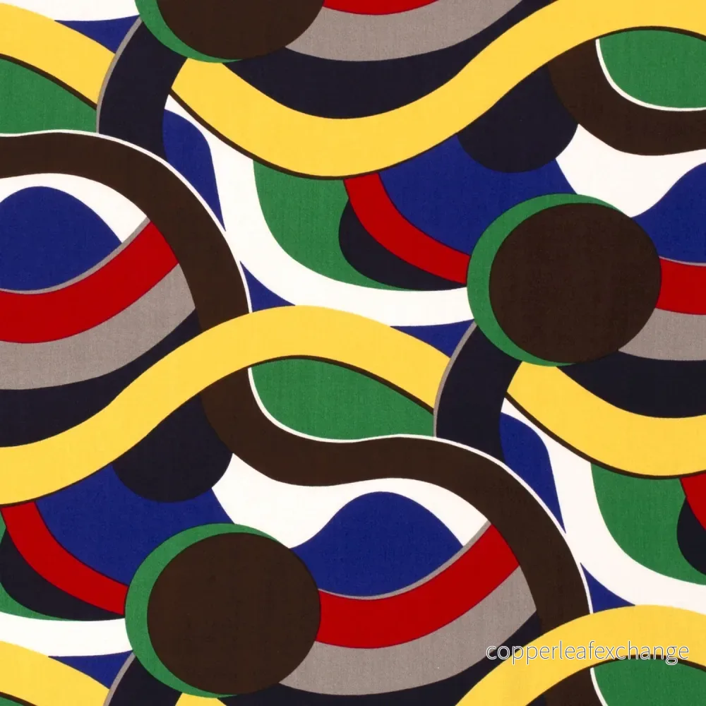 Viscose Poplin Abstract Green - Bild 2