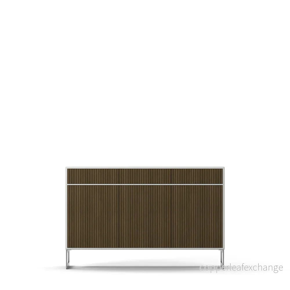 Line Burned Walnut Skänk 3 Dörrar Hög Line Burned Walnut Skänk 3 Dörrar Hög