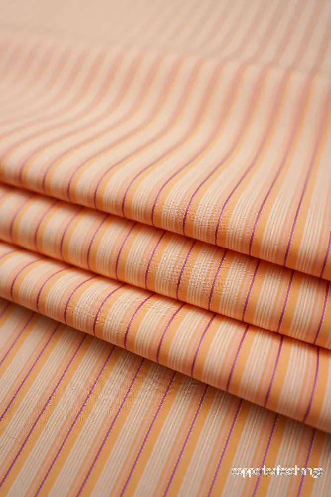 Deadstock – Shirt Fabric – Cotton – Stripe – Peach – DS208
