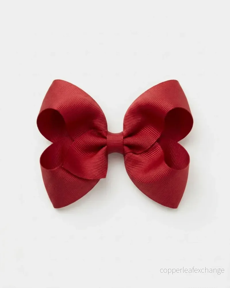 Mellanstor hårrosett, scarlet red Mellanstor hårrosett, scarlet red
