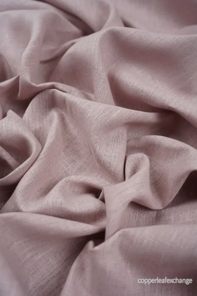 Linen fabric - textured - dusty rose - 0320