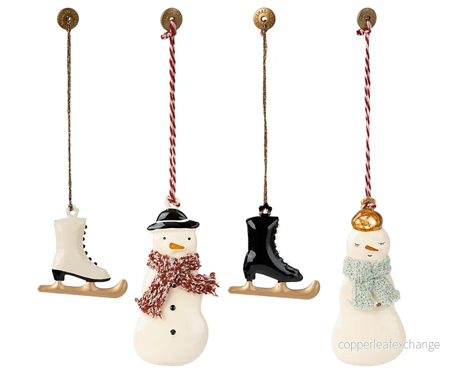 Maileg – Julpynt, Metal ornament set – Winter Wonderland i dekorativ låda - Bild 2