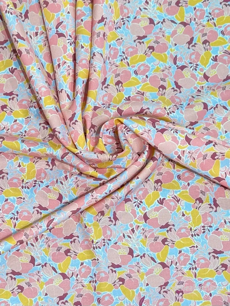 French Viscose – Patterned – Flowers – Pink