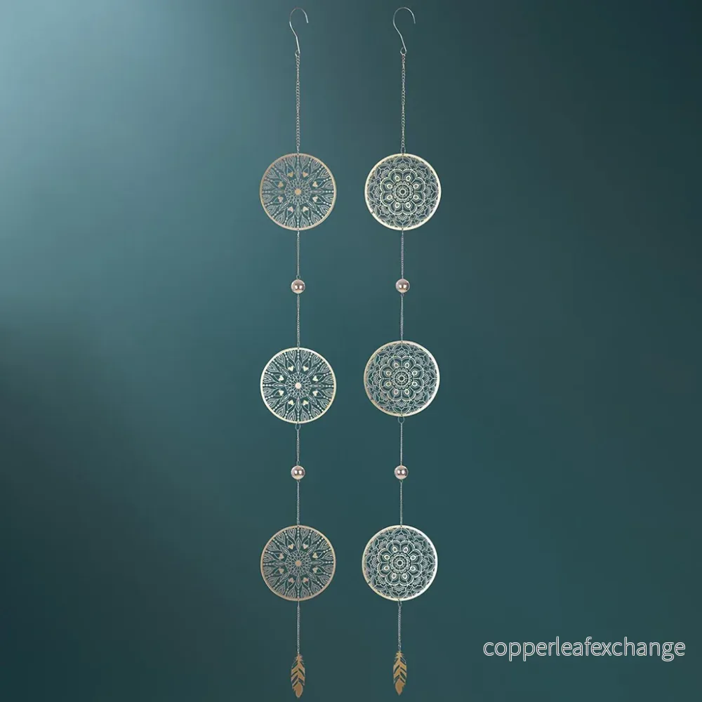 Boho-hänge guld tredelad
