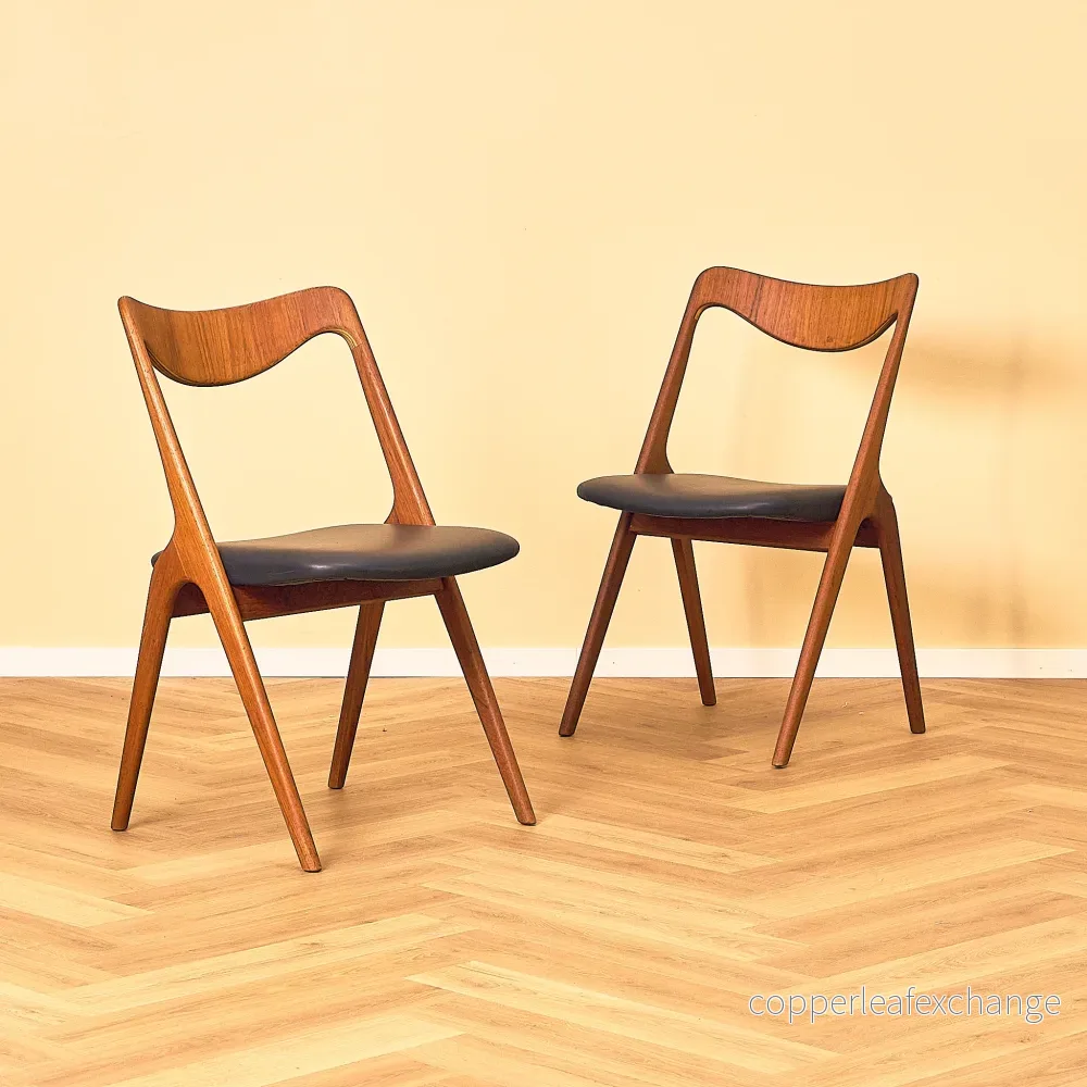 Swedish dining chairs in teak by Albin Johansson & Söner, Hyssna Swedish dining chairs in teak by Albin Johansson & Söner, Hyssna