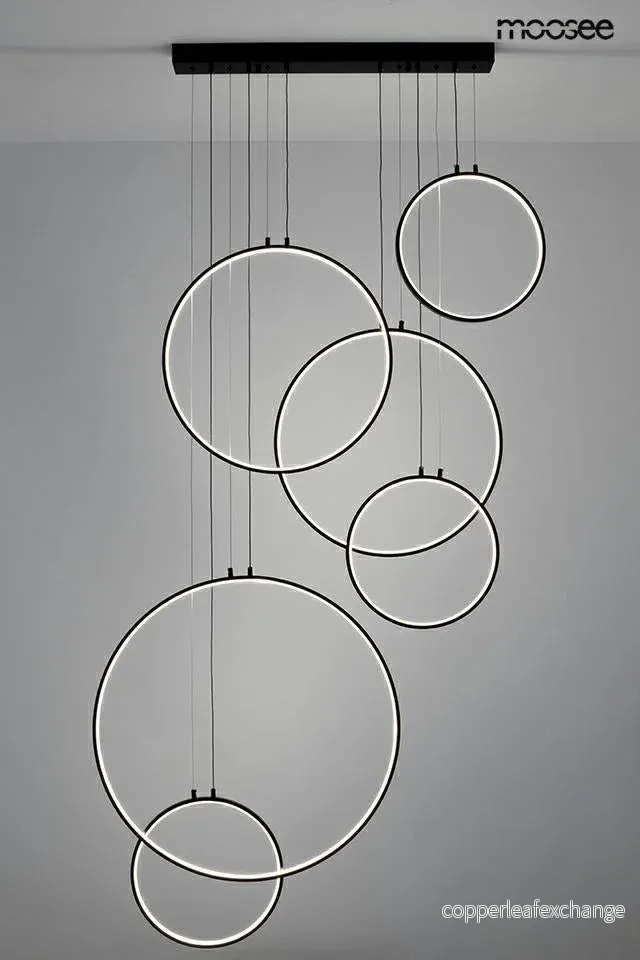 Taklampa MOOSEE - CIRCULO SIX, svart - Bild 2