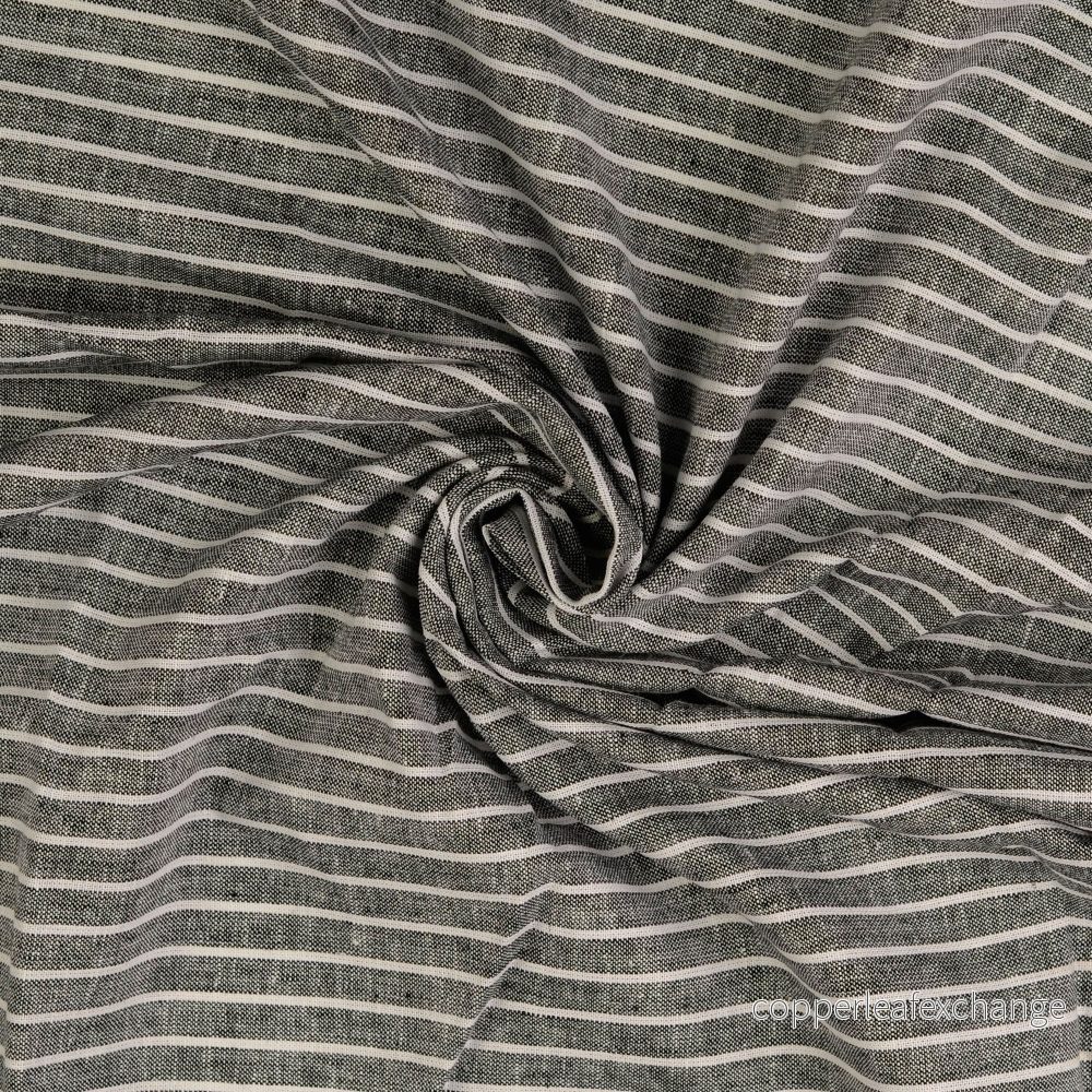 Striped – Linen, Cotton – Black – 5001 Striped – Linen, Cotton – Black – 5001