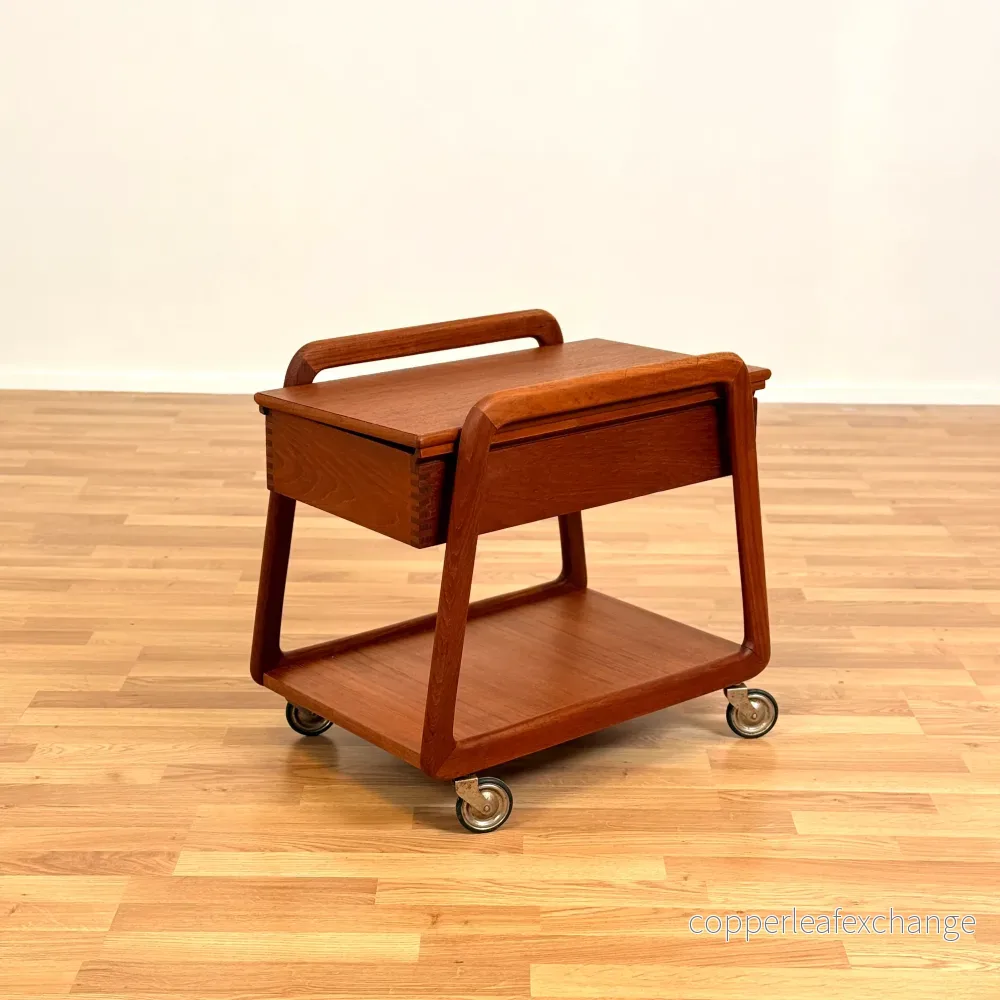 Rullvagn i teak av Sika Møbler, 1950-60-tal, Danmark