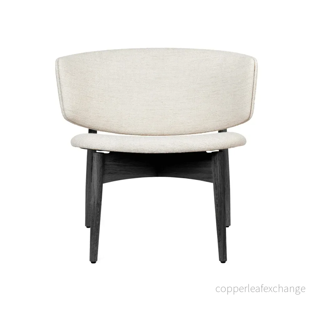 Fåtölj Herman Lounge, Boucle Svart / Off White