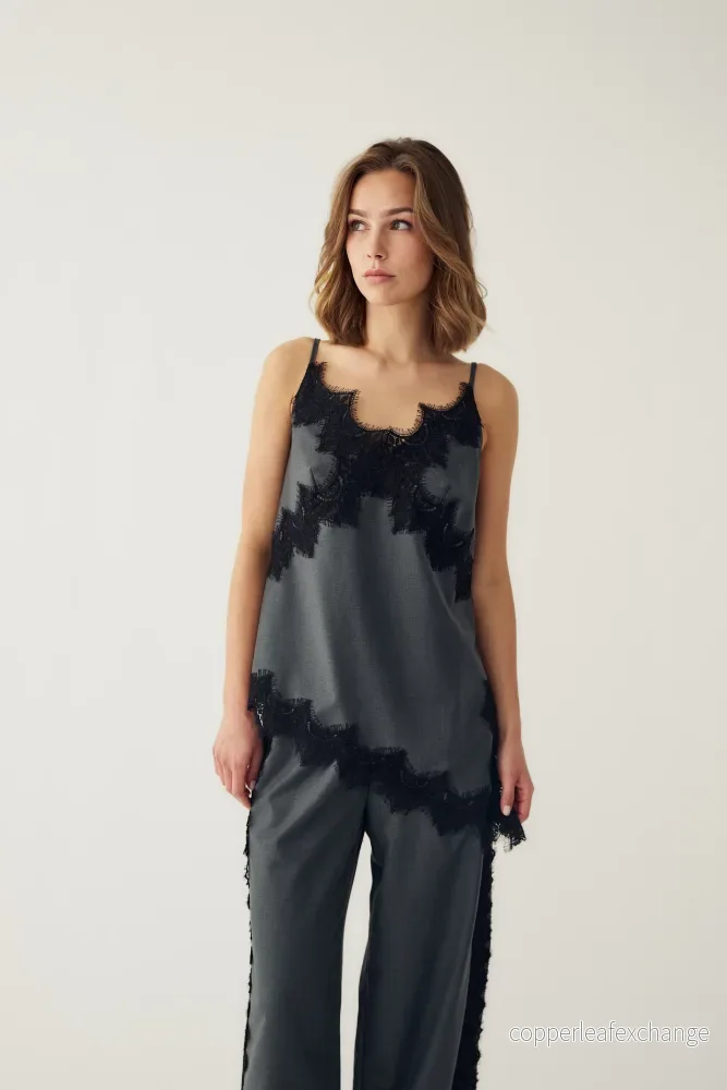 Marwetta Blouse Charcoral Melange
