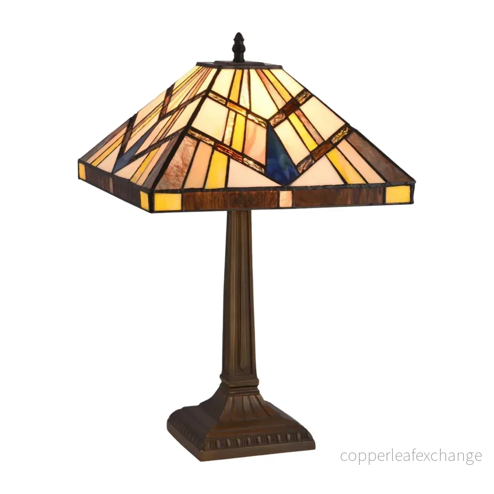 SQUARE Tiffany Bordlampa. H:44cm
