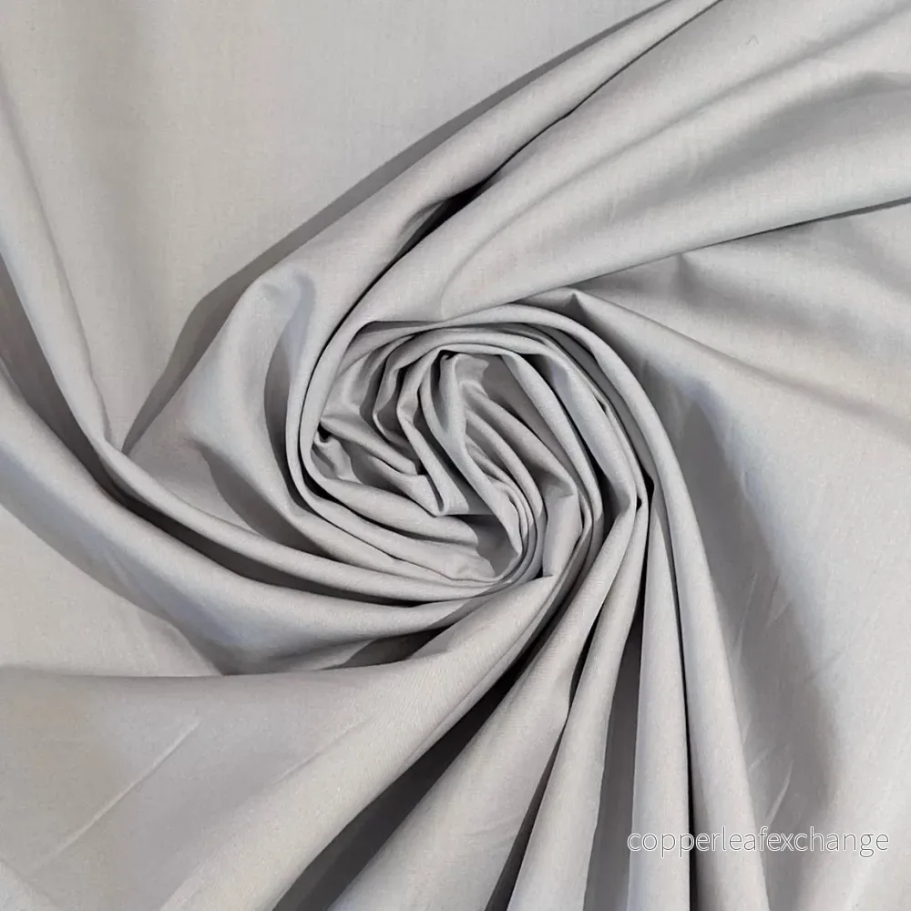 Italian Crisp Cotton Poplin Light Grey
