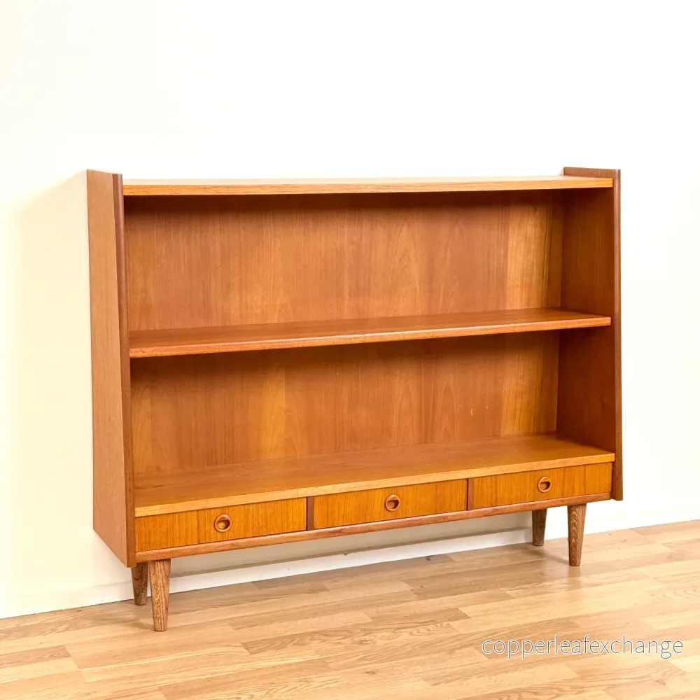 Låg bokhylla i teak, 1950-60-tal, Danmark - Bild 2