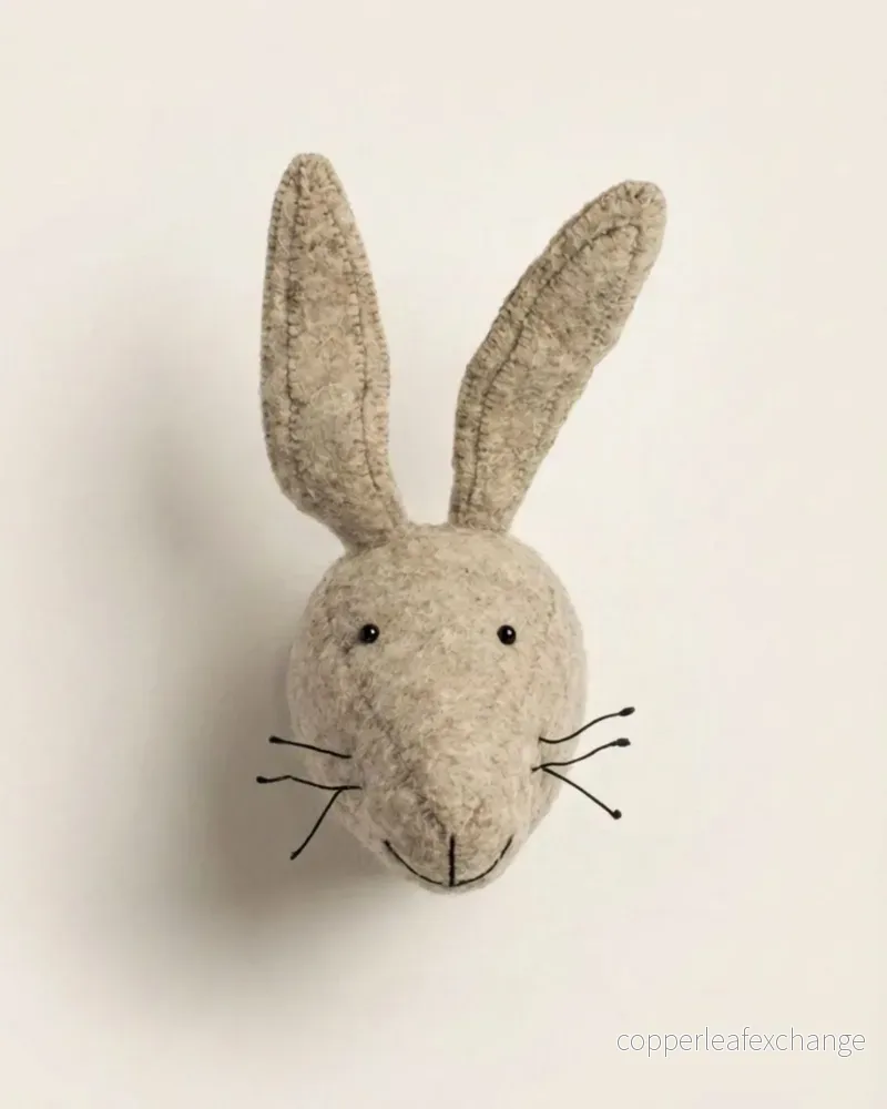 Djurhuvud i ull, hare - Bild 2