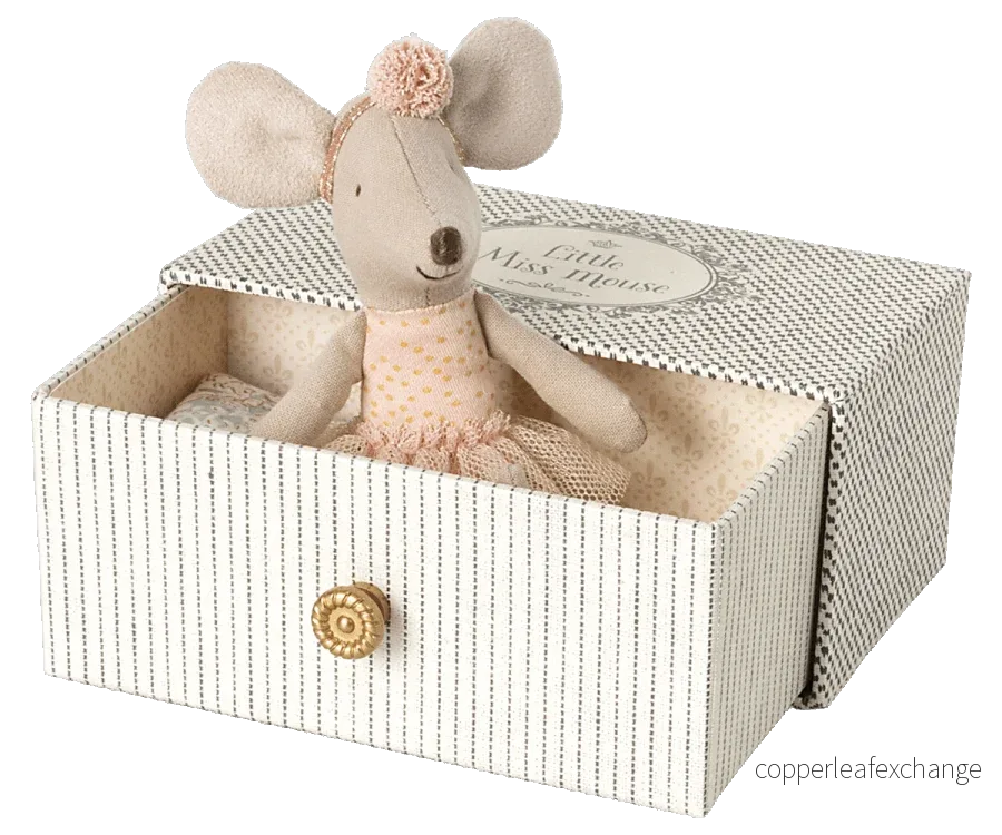 Maileg – Lillasyster ballerina, syster dansmus i ask (slutsåld kollektion) - Bild 2