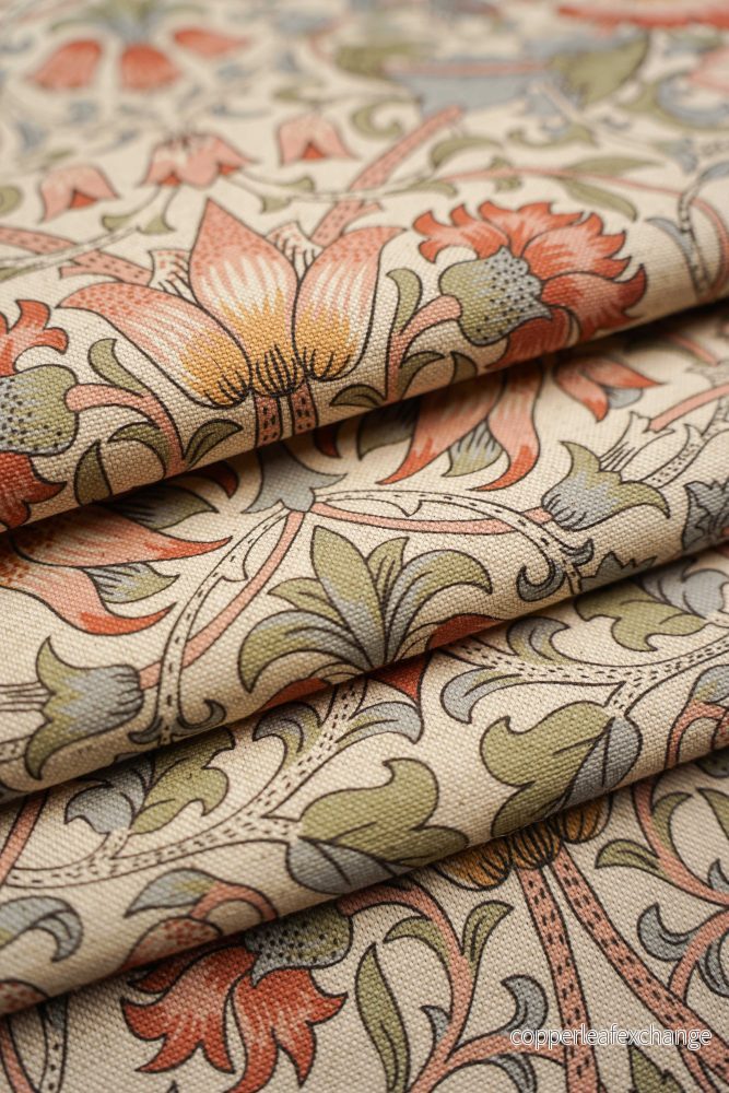 Jugend Patterned Upholstery Fabric Curtain Fabric – Strictly Blooming – Pink