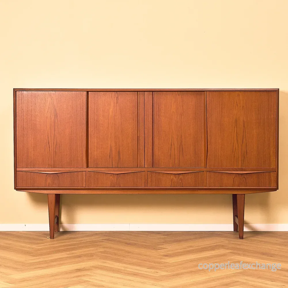 Danish highboard in teak by E.W. Bach for Sejling Stolfabrik