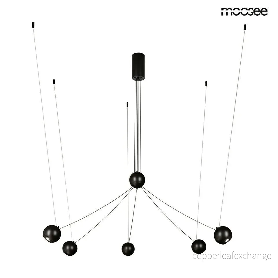 MOOSEE hänglampa OCTO 5 svart