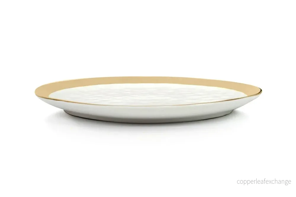 Tallrik KARE DESIGN - BELL, 25,5 cm, vit/guld - Bild 2