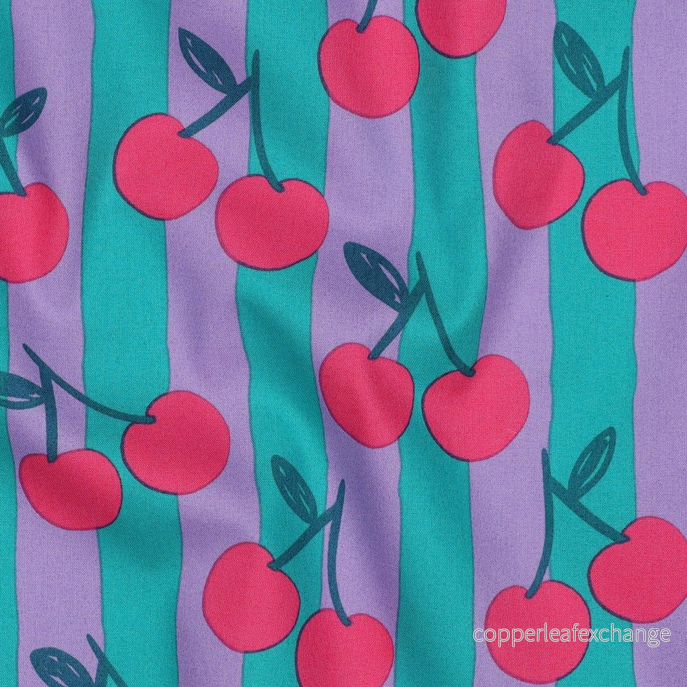 Patterned - Fine poplin - Stripes - Fruit - Petrol - 005 - Bild 3