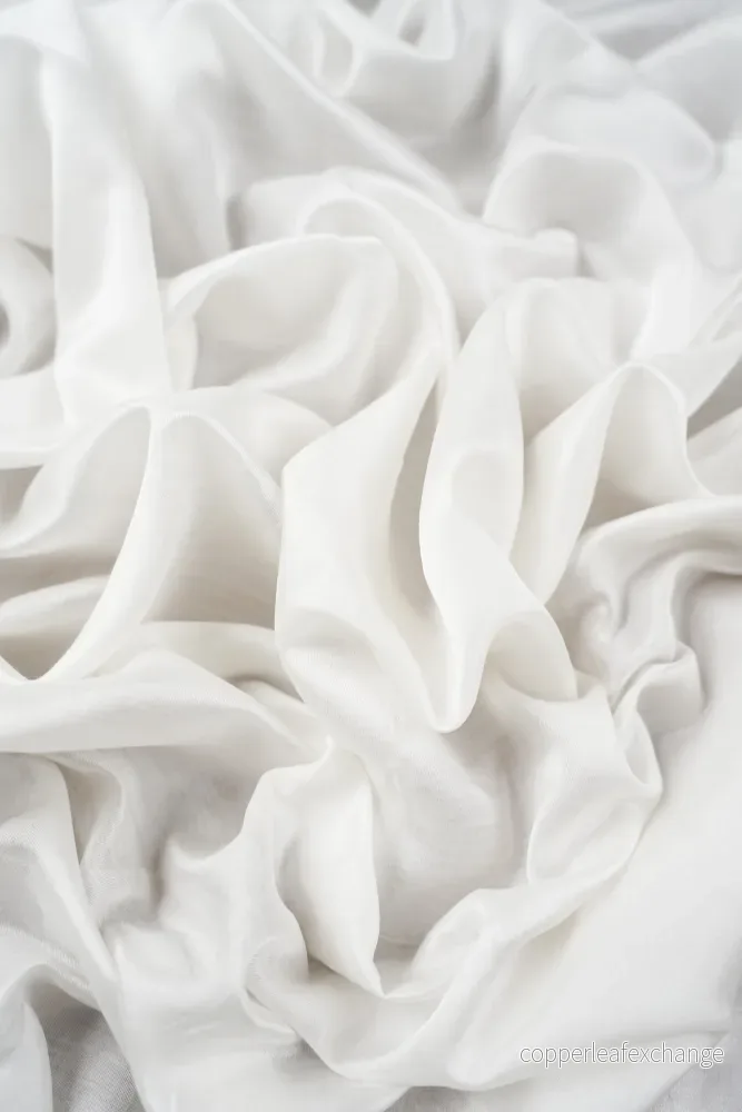 Silk/Cotton – Satin – Soft – Thin – Luster – Full white