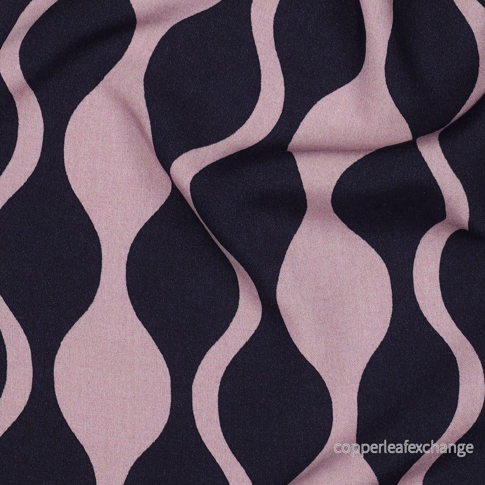 Patterned Viscose – Lenzing Ecovero – Abstract – Mauve
