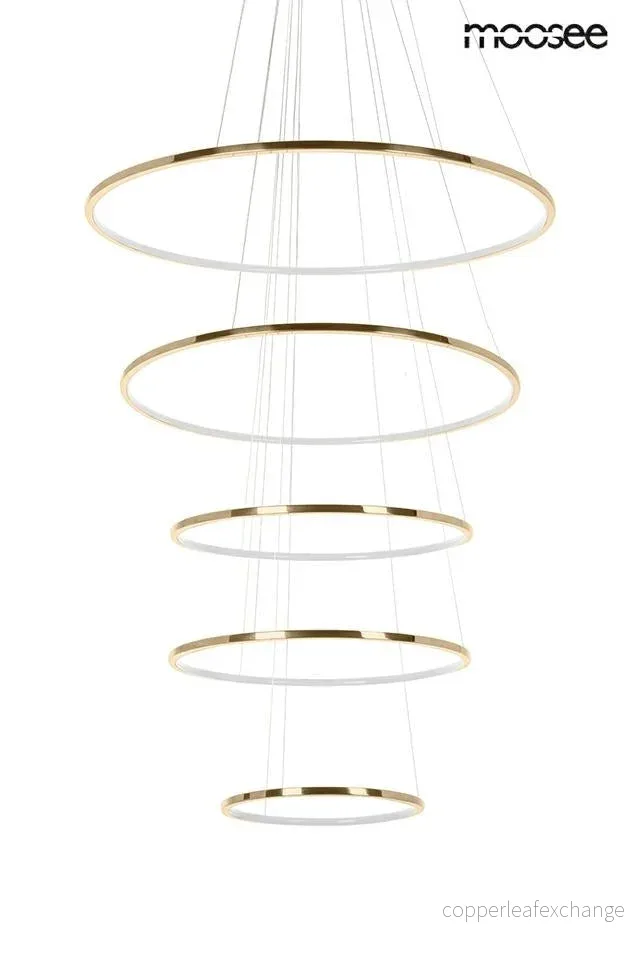 Taklampa MOOSEE - RING SLIM L, guld