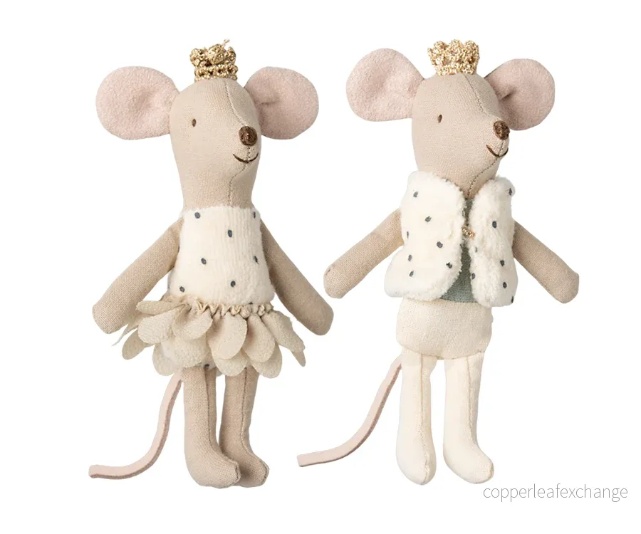 Maileg – Royal twins, lillasyster och lillebror mus, tvillingmöss i tändsticksask - Bild 2