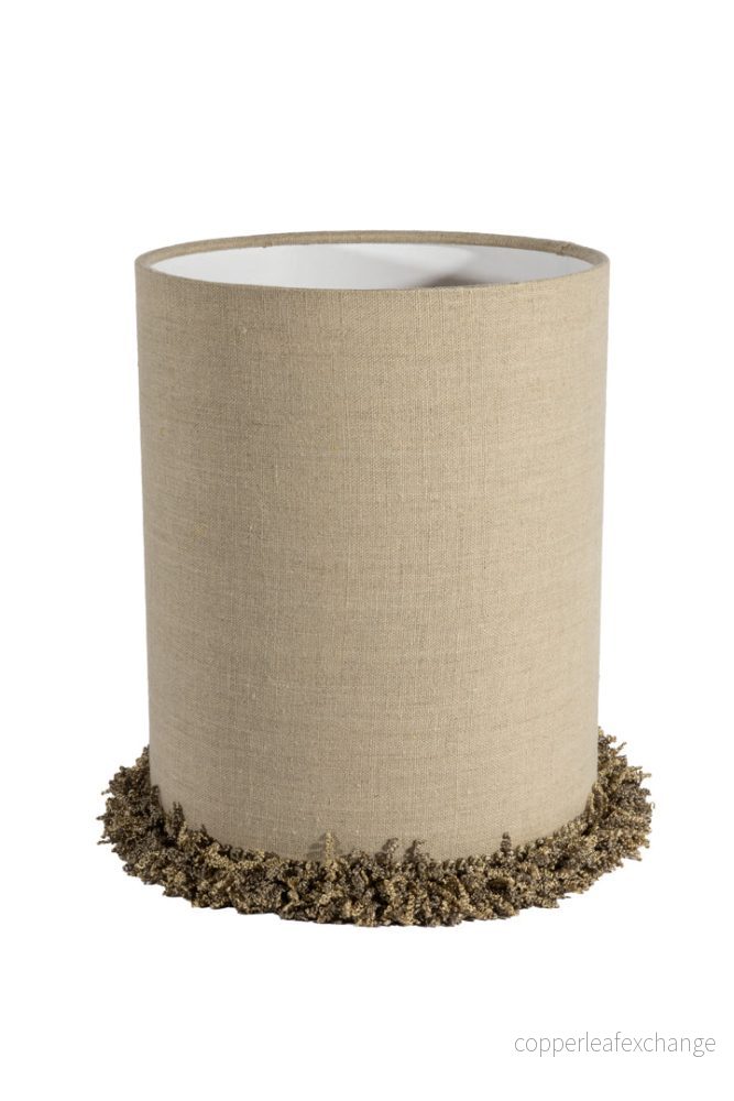 Lampskärm Cylinder D29 lin frans natur