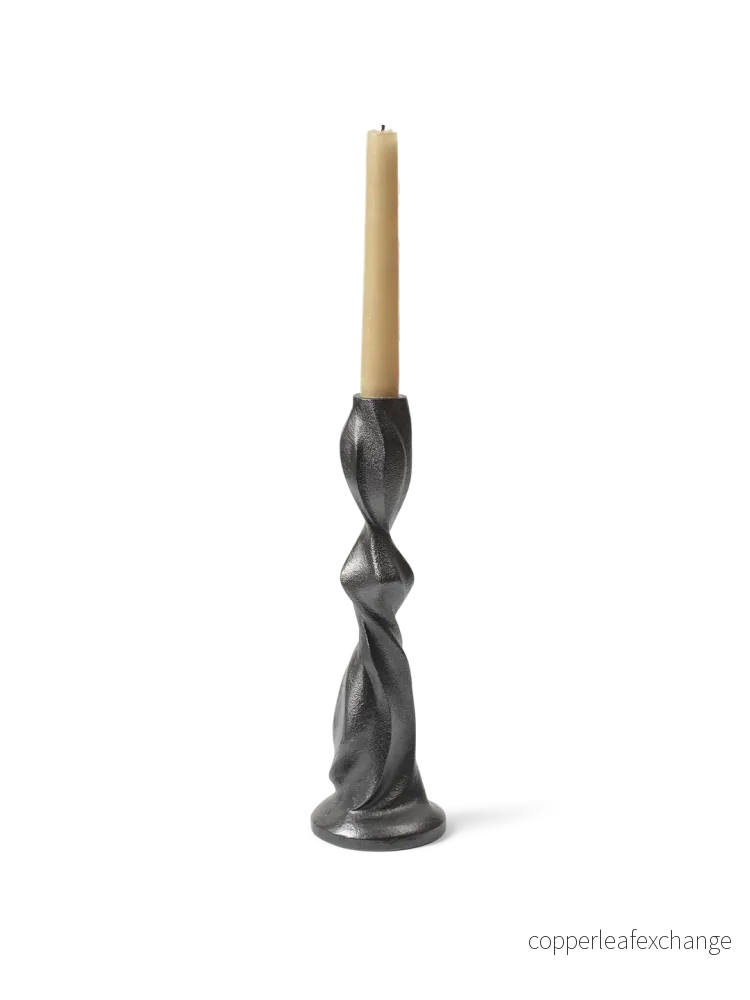 Ferm Living Gale Candle Holder - H25 - Blackened Aluminium