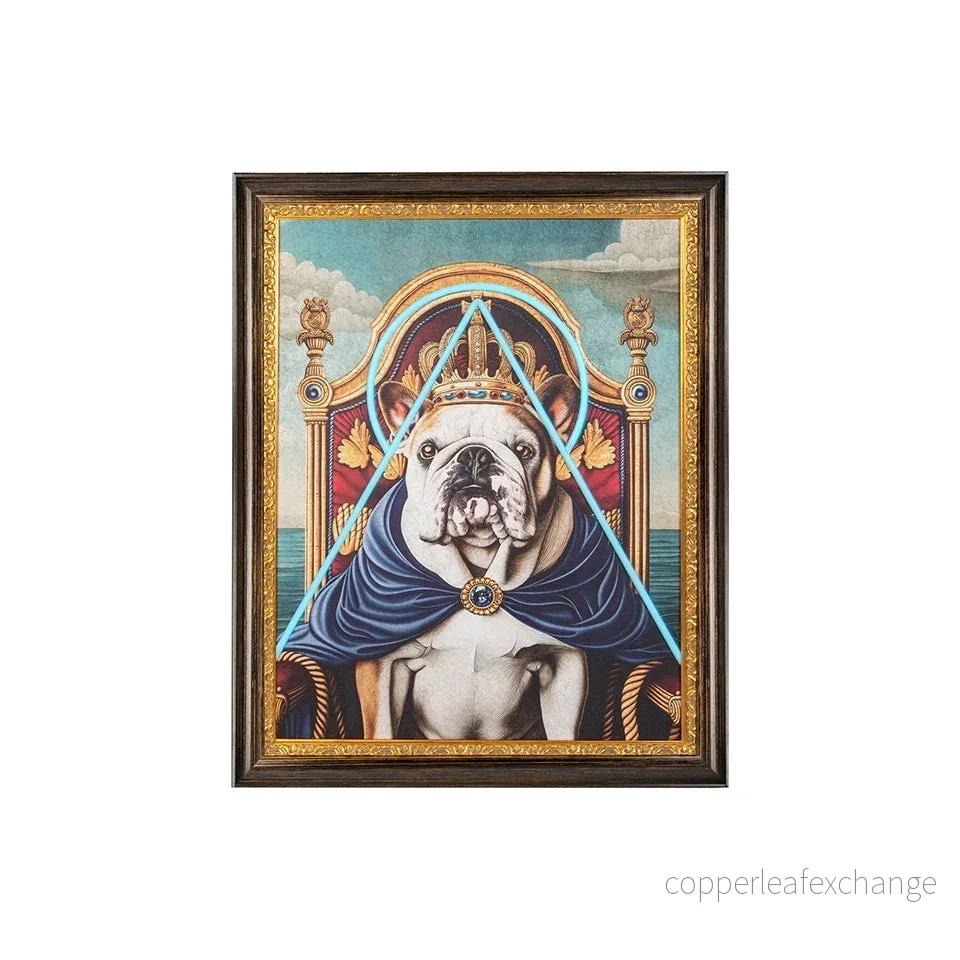 Tavla – NEON BULLDOG, 80×100 cm