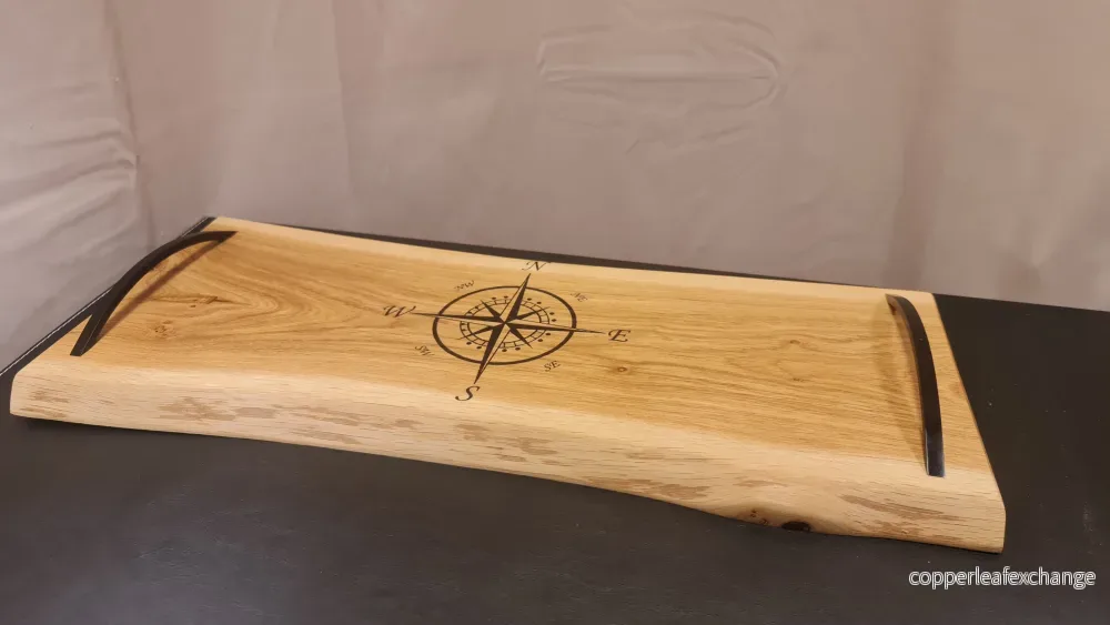 Skärbräda med runda handtag och lasergravyr - Bild 3