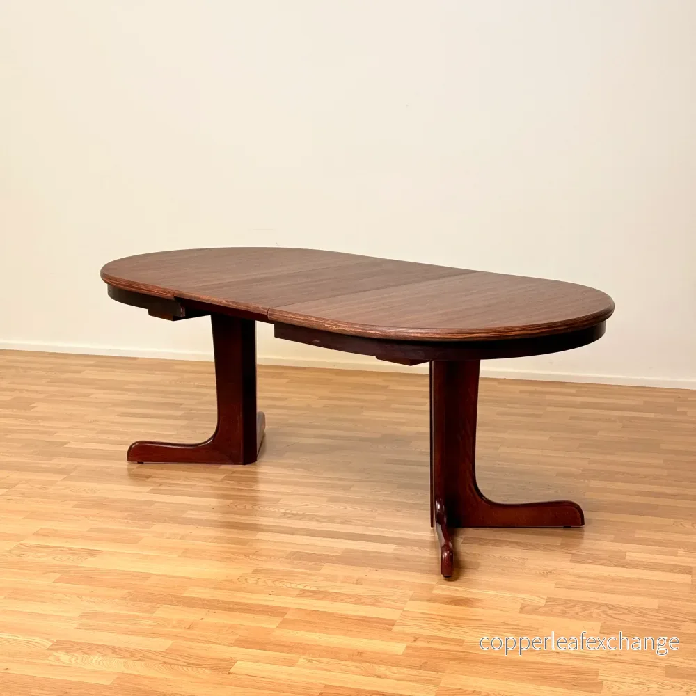 Dansk oval matbord i mahogny - Bild 2