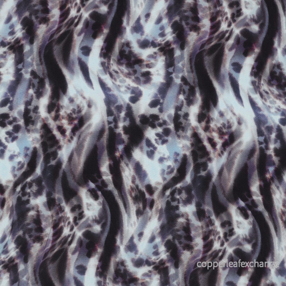 Patterned Viscose - Lenzing Ecovero - Animal Skin - Jeans