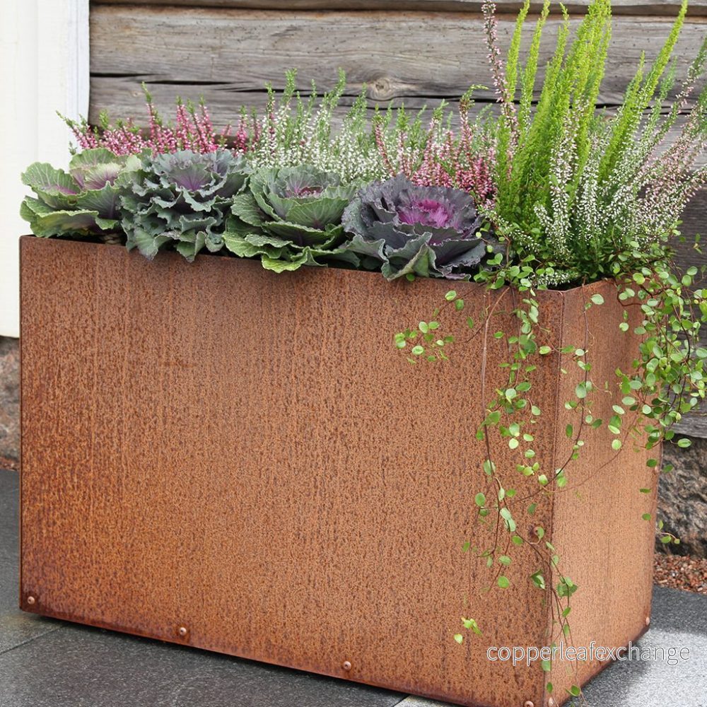 Corten Kruka m Botten 300x600x400