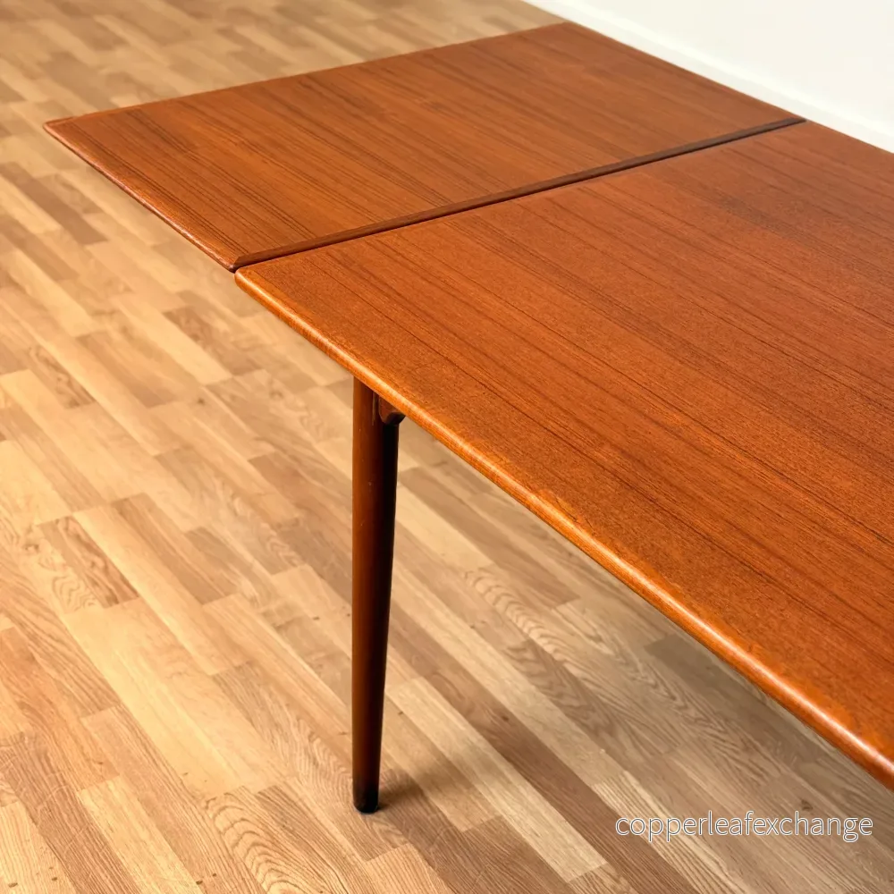 Danskt rektangulärt matbord i teak och bok - Bild 3