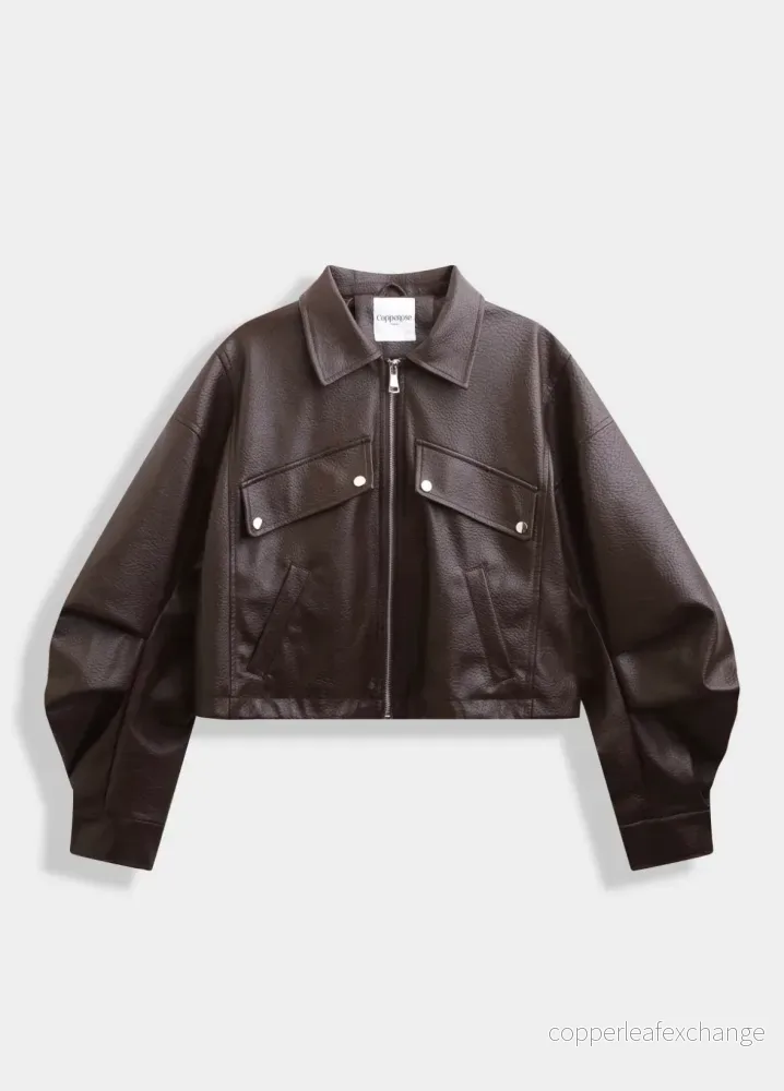 Chloe Skinnjacka Dark Brown Chloe Skinnjacka Dark Brown