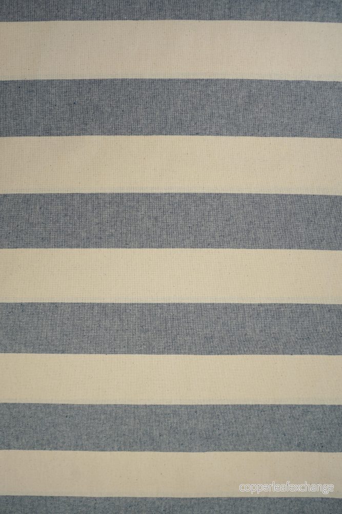 Patterned - Curtain - Furnishing - 280 cm wide - Blue, creme - Rayas Laurito Marino - 4 - Bild 3
