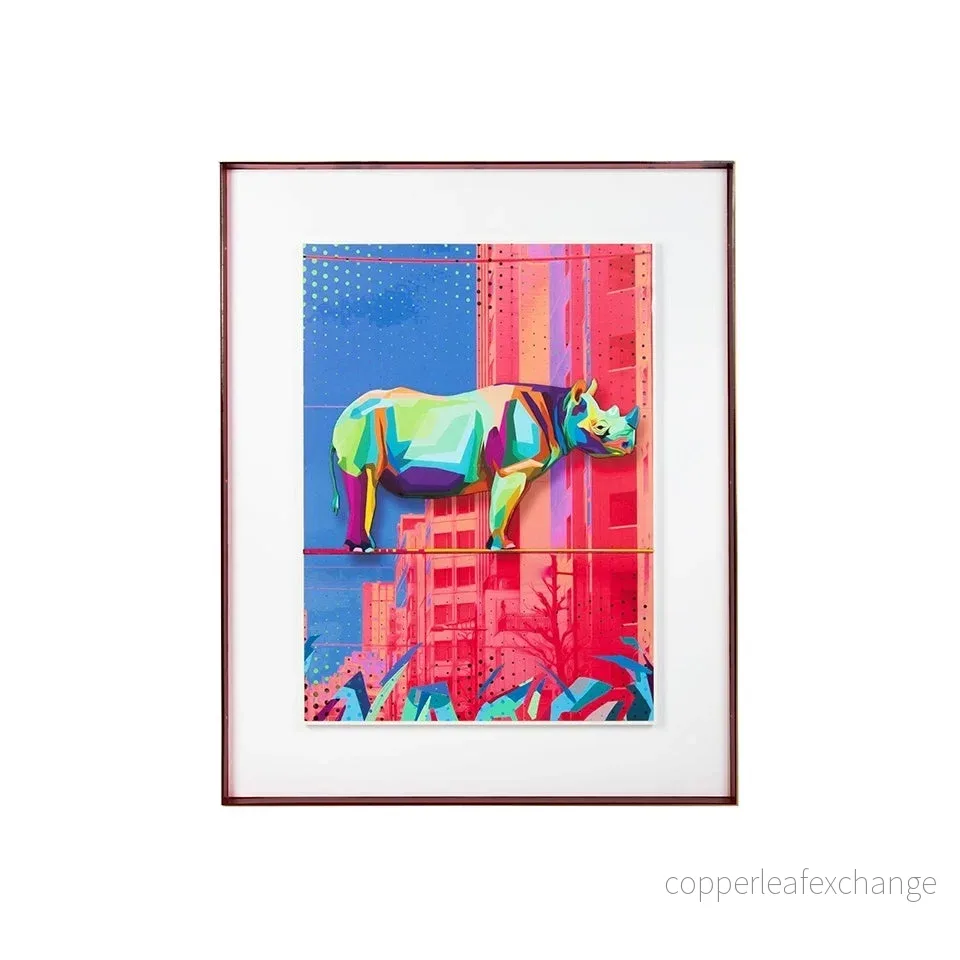 Tavla – RHINO IN THE CITY, 88×110 cm Tavla – RHINO IN THE CITY, 88×110 cm
