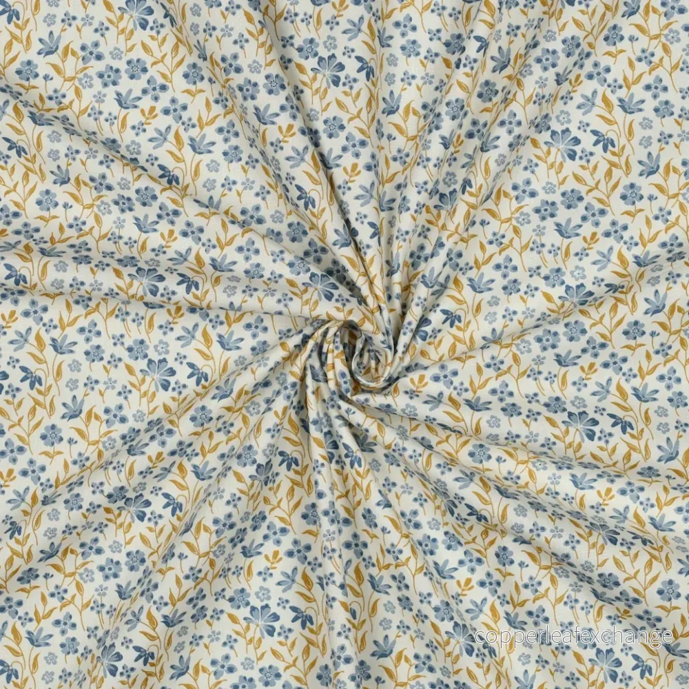 Cotton – Poplin – Flowers – Blue – 72.012 Cotton – Poplin – Flowers – Blue – 72.012