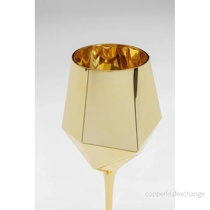 KARE komplett 4 vinglas DIAMOND 660 ml guld - Bild 3